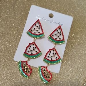 Watermelon earrings